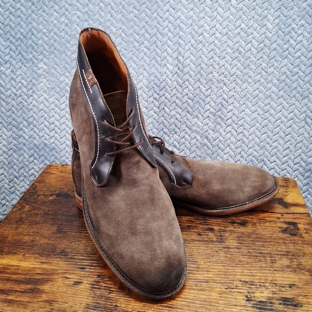 7 For‎ All Mankind Mens Brown Suede Leather Chukka Boots SJ400111 Size 13 US